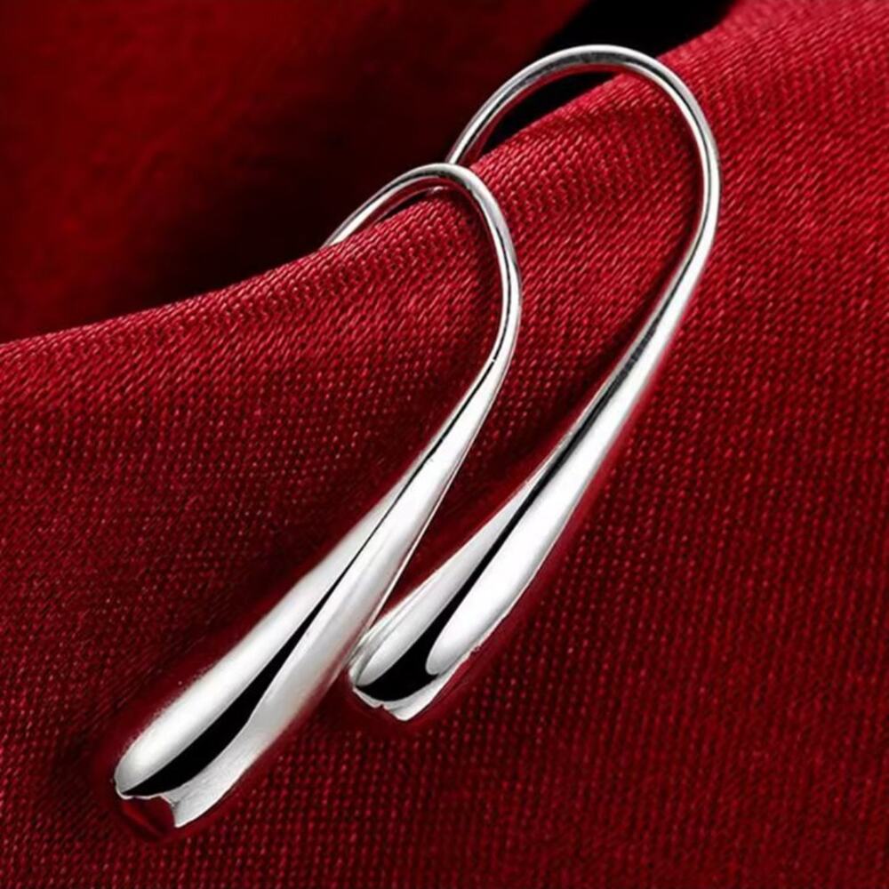 NEW 925 Silver Waterdrop Teardrop Earrings BOHO Fashion Anniversary Birthday